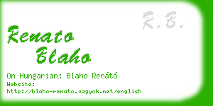 renato blaho business card